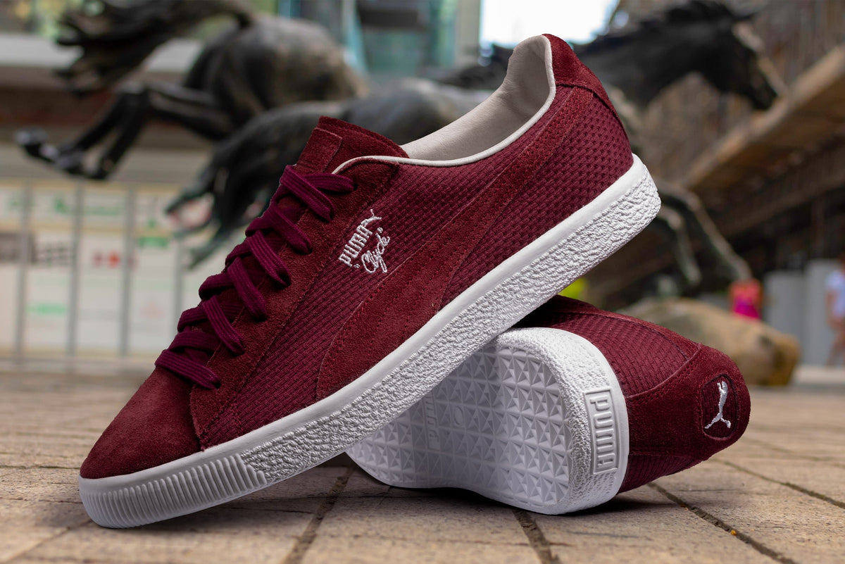 PUMA CLYDE SUEDE MADE IN JAPAN WINETASTING RED DreamweaverClothing